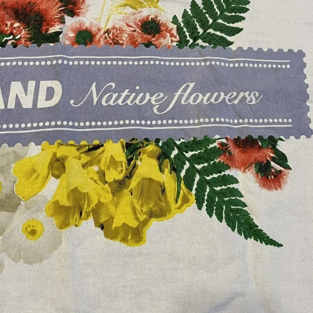 Slice Of Heaven New Zealand Souvenir Hand Towel Native Flowers